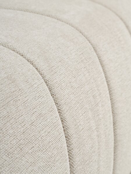 Sofa bed ORMSLEV 3 seater beige fabric