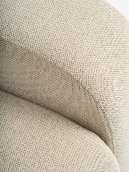 Sofa bed ORMSLEV 3 seater beige fabric