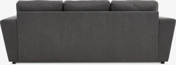 Sofa bed VEJLBY 3 seater dark grey fabric