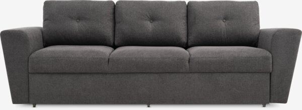 Sofa bed VEJLBY 3 seater dark grey fabric