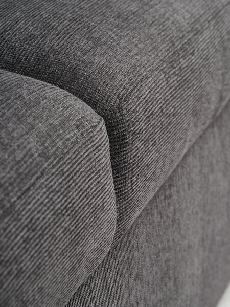 Sofa bed VEJLBY 3 seater dark grey fabric