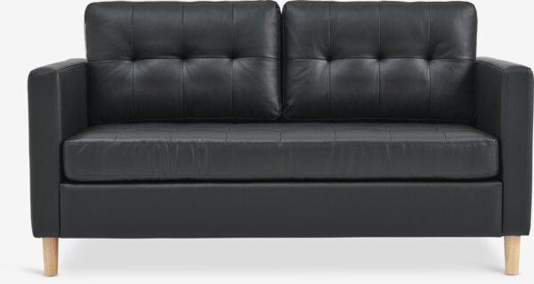 Sofa FALSLEV 2 seater black faux leather