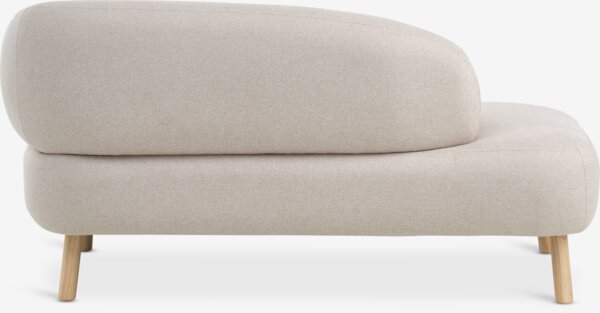 Sofa STADIL open-end left oval beige fabric