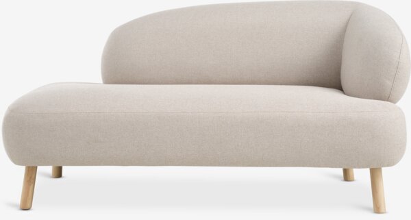 Sofa STADIL open-end left oval beige fabric