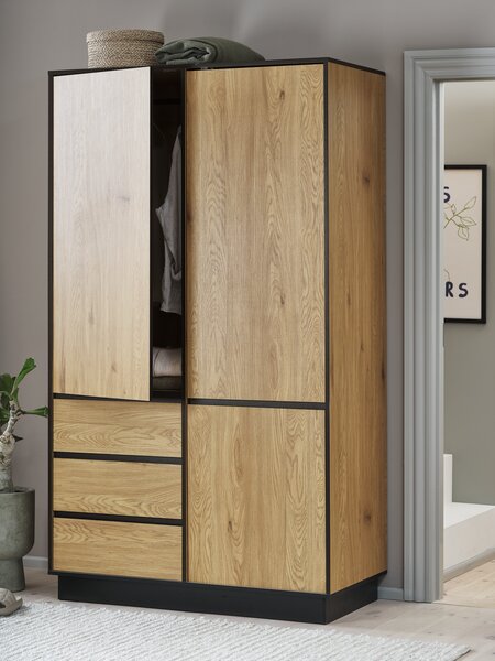 Шафа ODENSE 120x210см 3дв 3шух комбі теплий дуб