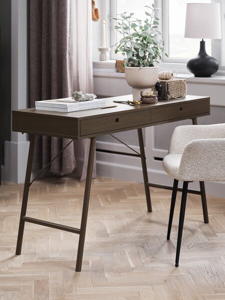Scaffale LINDVED 6 ripiani 2 ante color rovere scuro