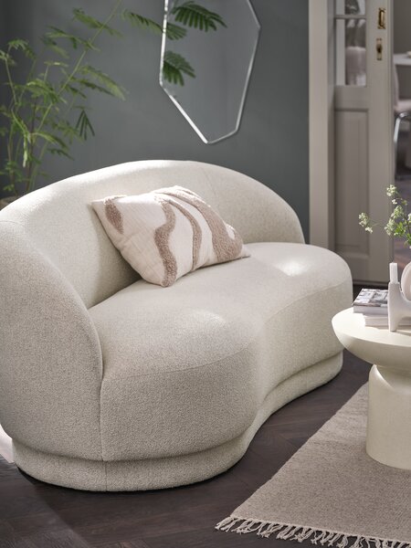 Divano ANDRUP 3 posti ovale tessuto beige