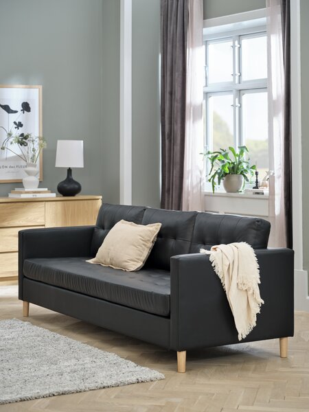 Couchtisch HALSKOV 70x120 eichefarben/schwarz