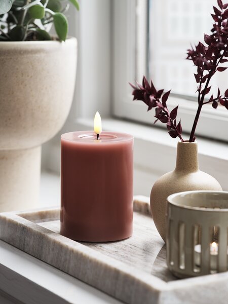 Candele A Pilastro Avory – 2 Pezzi, Diametro 80mm X Altezza 100mm, 45 Ore Di Combustione, Color Avorio