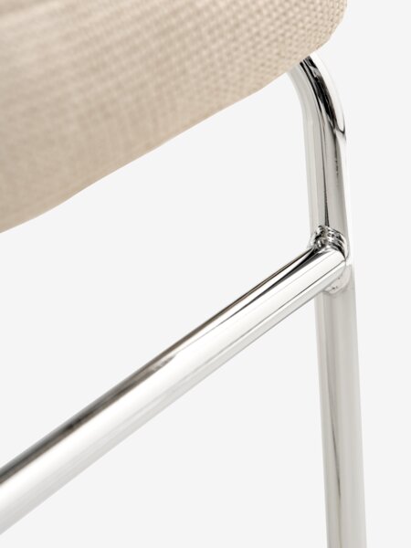 Dining chair HAMMEL beige fabric/chrome