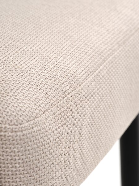 Dining chair SOTTRUP beige fabric/black