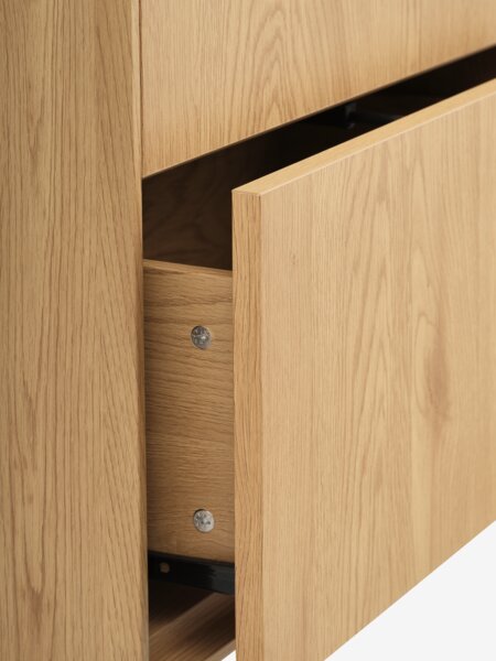 Cabinet GEDSER 2 drawers warm oak colour