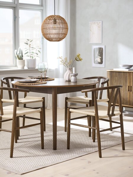 MARSTRAND Ø110 Tisch eiche + 4 GUDERUP Stühle eiche