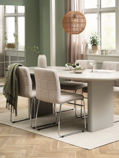VORDINGBORG L198 table beige + 4 HAMMEL chairs beige