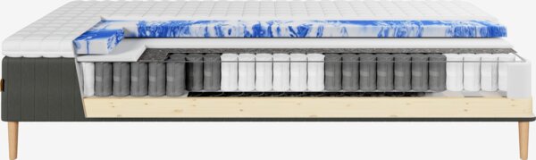 Boxmadras 90x200cm SUMELVI + EKSO sort-06 Meget fast