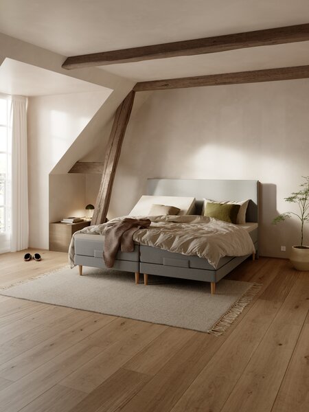 Regulerbar seng 160x200 JOSELVA + MURU grå-23 Medium