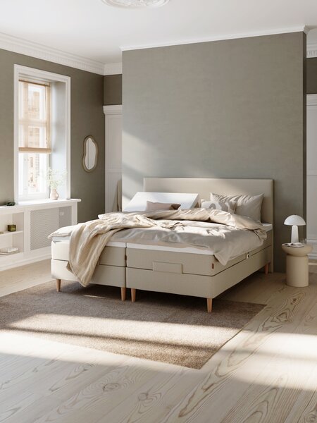 Elevationsseng 180x200cm TONDRA + VOLA sand-91 Medium Split