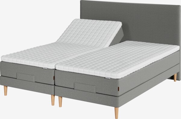 Regulerbar seng 160x200 JOSELVA + MURU grå-23 Medium