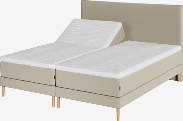 Elevationsseng 180x200cm KUPELVA + TOSEN sand-91 Medium