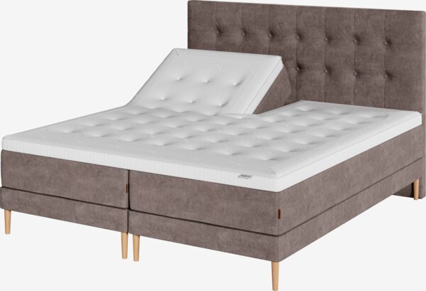 Elevationsseng 90x210cm KUPELVA + VOLA brun-92 Medium