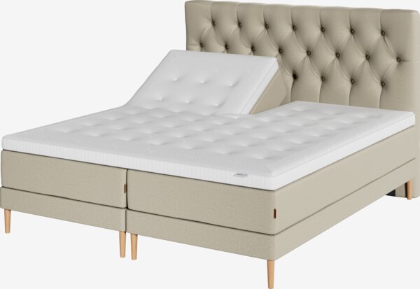 Elevationsseng 180x200cm KUPELVA + VOLA sand-91 Medium Split