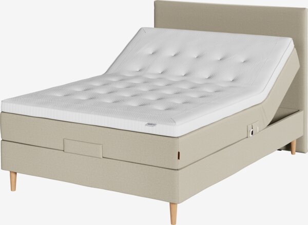 Elevationsseng 140x200cm TONDRA + VOLA sand-91 Medium