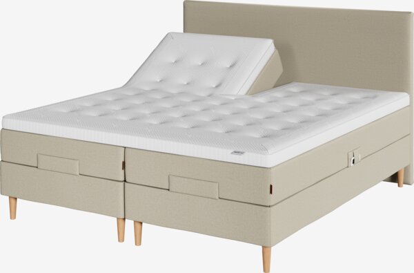 Elevationsseng 180x200cm TONDRA + VOLA sand-91 Medium Split