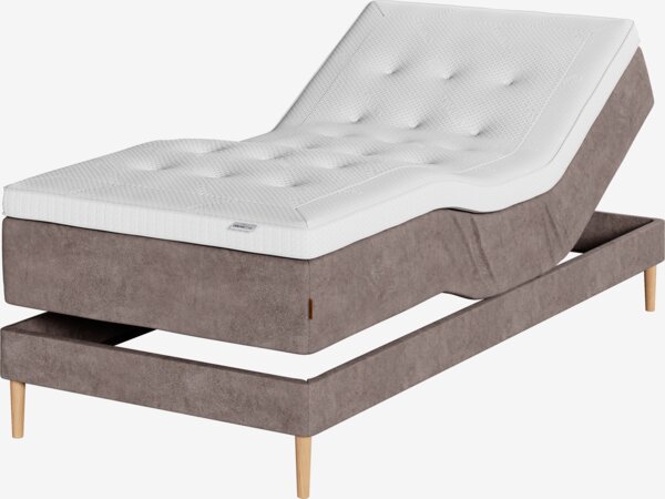 Elevationsseng 90x210cm KUPELVA + VOLA brun-92 Medium