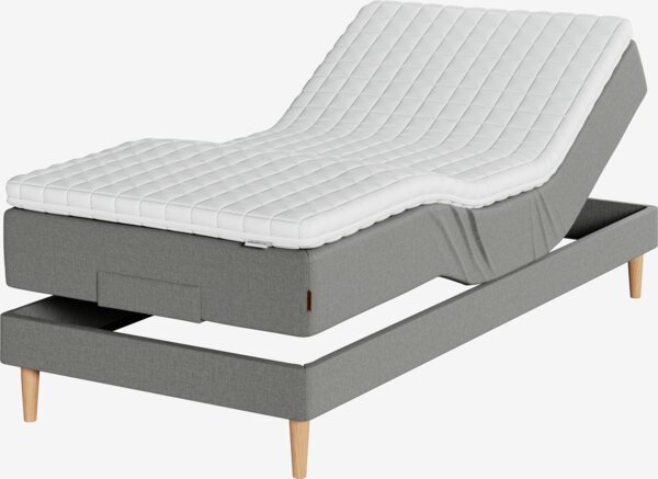 Regulerbar seng 160x200 JOSELVA + MURU grå-23 Medium