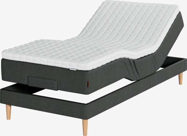 Regulerbar seng 90x210 JOSELVA + KOLA grå-40 Medium