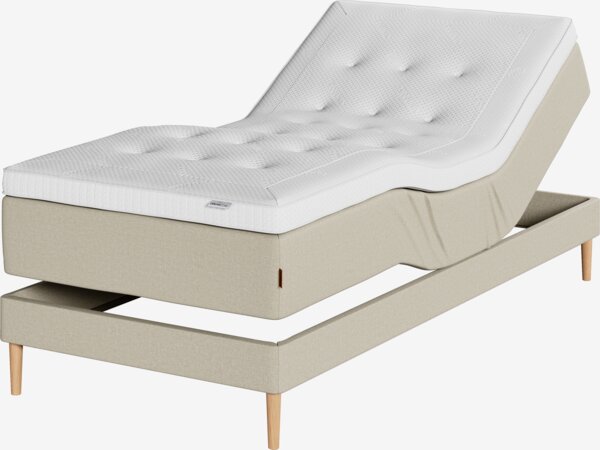 Elevationsseng 90x210cm KUPELVA + BRYA sand-91 Medium