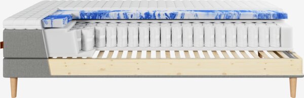 Elevationsseng 160x200cm JOSELVA + EKSO grå-23 Medium