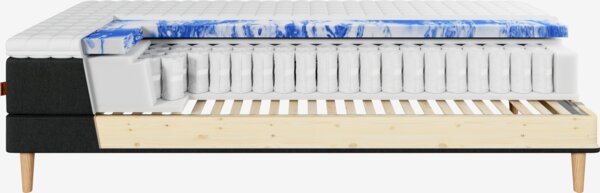 Elevationsseng 140x200cm JOSELVA + EKSO grå-40 Medium