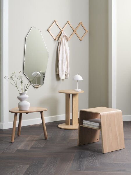 Stool VANDEL stackable natural oak
