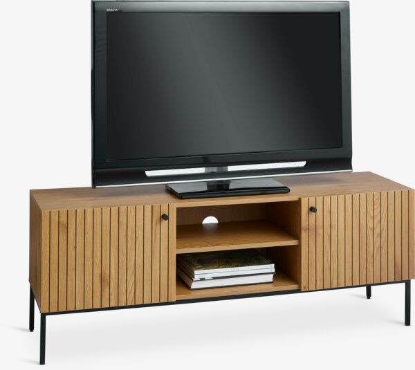TV-bänk HEMDRUP 2 dörrar ekfärgad
