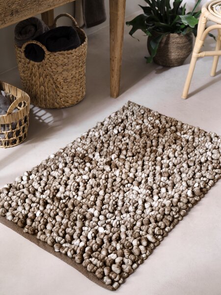 Tappeto per il bagno ORREFORS 60x90 cm marrone