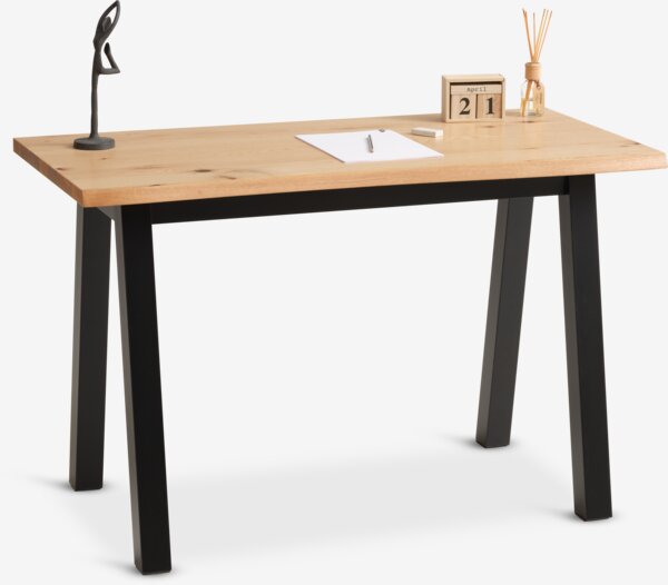 Desk SKOVLUNDE 60x120 natural oak/black