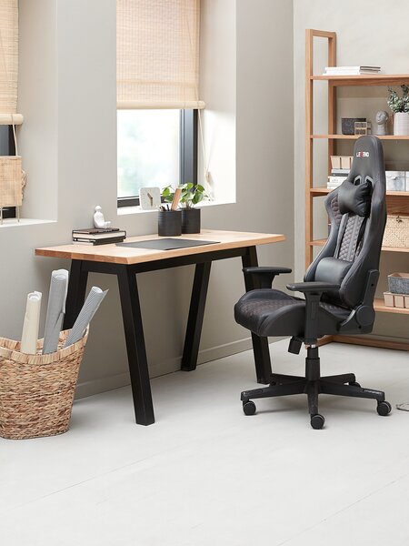 Desk SKOVLUNDE 60x120 natural oak/black