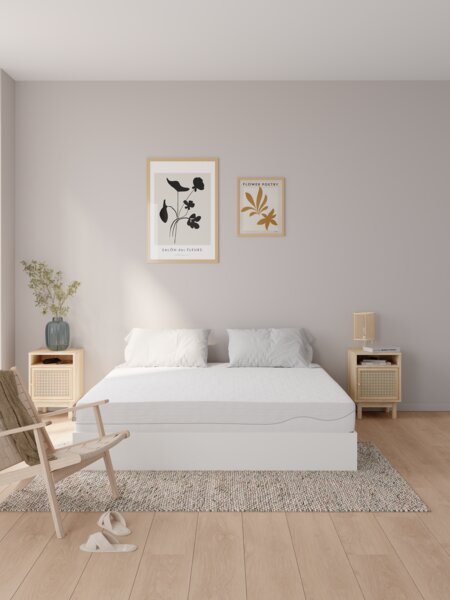 Matelas en mousse 180x200cm WELLPUR KVITA GF85 blanc