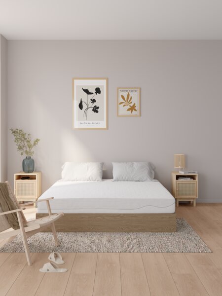 Matelas en mousse 180x200cm WELLPUR KVITA GF85 blanc