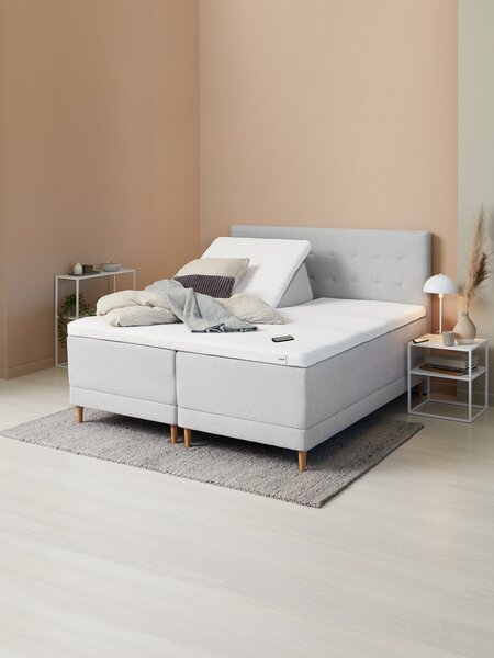 Elevationsseng 90x200cm DUNLOPILLO OSA E300 grå-32