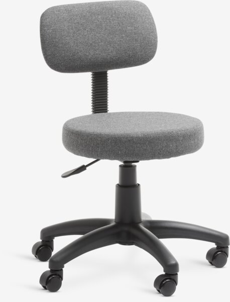Sedia da scrivania MULDBJERG tessuto grigio scuro/nero