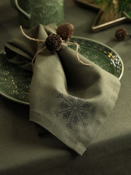 Cloth napkin STJERNESTEN 40x40 green 2pcs/pk