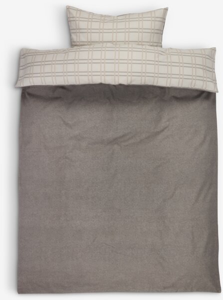 Flanellsengesett THEA 140x200 grå