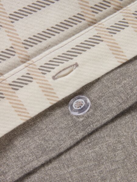 Flanellsengesett THEA 140x200 grå