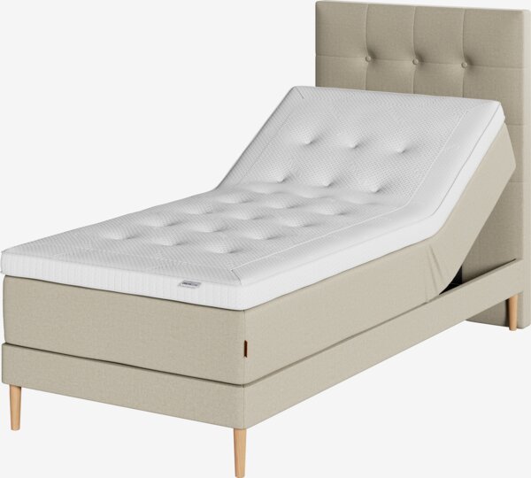 Elevationsseng 90x210cm KUPELVA + BRYA sand-91 Medium