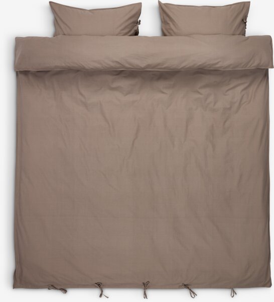 Juego funda nórdica algodón lavado SELMA 240x220 arena osc