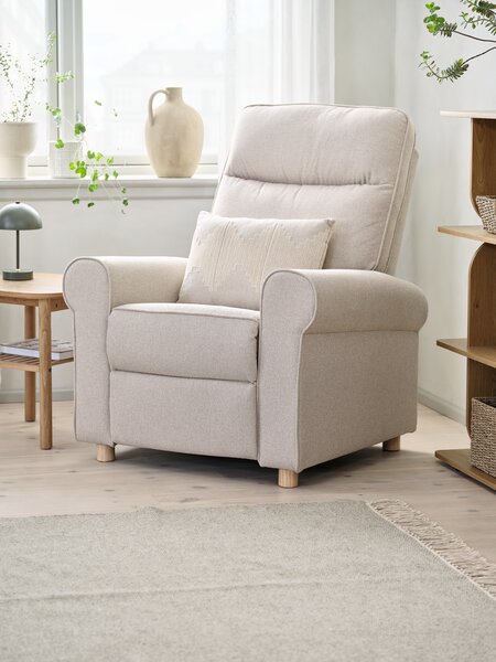 Recliner FERRITSLEV beige stoff