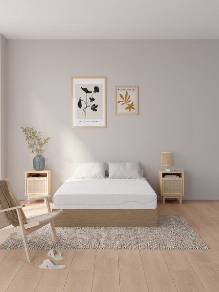 Colchón de espuma 150x190cm WELLPUR KVITA GF85 blanco
