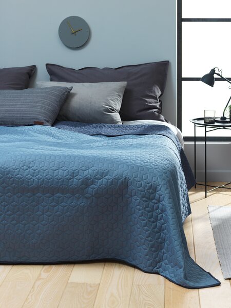 Couvre-lit ROSENTRE 160x220 bleu
